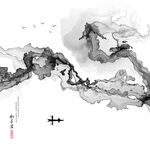 水墨山水画