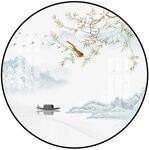 圆形山水装饰画