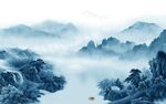 别墅新款背景山水 tif分层
