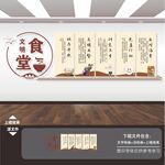 企业学校食堂餐厅文化标语展板
