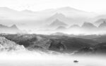 高档 中式背景山水 tif分层