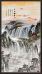 竖幅山水画