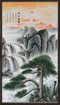  竖幅风景画 