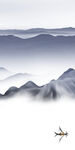 简约 玄关背景山水 tif分层