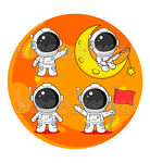 卡通宇航员火星版