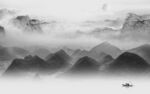 中国风灰色新款山水 TiF分层