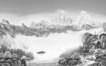 高端 灰色新款山水 TiF分层