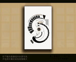 欧式古典抽象色块装饰画