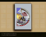 欧式古典抽象色块装饰画