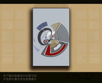 欧式古典抽象色块装饰画