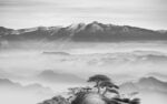 背景墙意境灰色山水 tIf分层