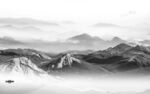 新款高雅灰山水画 Tif分层