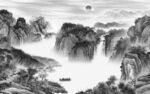 意境简约灰色山水 tiF分层