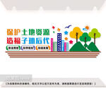 保护土地资源形象墙图片