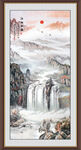 竖幅山水画