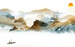 现代最新款山水画 tIf分层