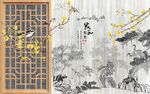 新中式背景墙 