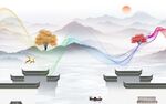 新中式意境高清山水 tif分层