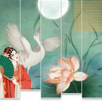 新中式垂帘门帘卷帘