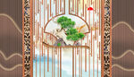 大理石山水格栅形象墙