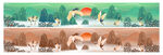 国潮风山水复古插图墙绘装饰画