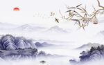 简约客厅意境山水 TIf分层