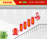 财政局楼梯间文化墙