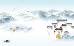 简约 中式客厅墙画 Tif分层