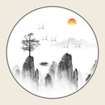 玄关水墨装饰画   