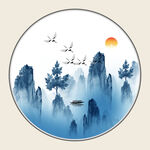 禅意水墨画  