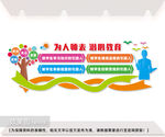 四个引路人学校办公室墙图片