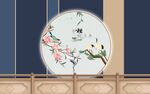 新中式背景墙 