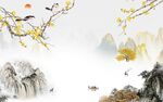 花鸟意境山水新画 tif分层