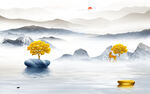 现代新高档山水画 TIF分层