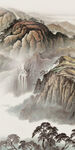 古风山水新玄关画 Tif分层