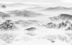灰色简约山水 Tif分层