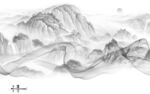 客厅中式山水框画 Tif分层