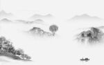 新款中式山水框画 Tif分层