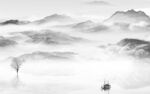 最新 灰色大气山水 tif分层