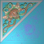 砖雕牡丹花洋花角花精雕图灰度图
