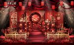 中式婚礼 红色舞台