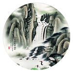 圆形山水画