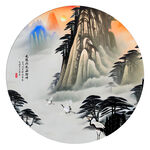 圆形山水画