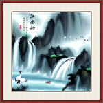 国画瀑布