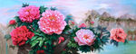 牡丹油画