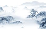 现代 中国风山水画 Tif分层