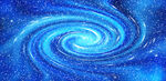 蓝色宇宙漩涡星空