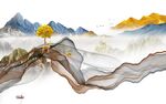 别墅 高端山水新画 tif分层