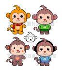卡通小猴子简化版