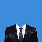 男士蓝领带2西装